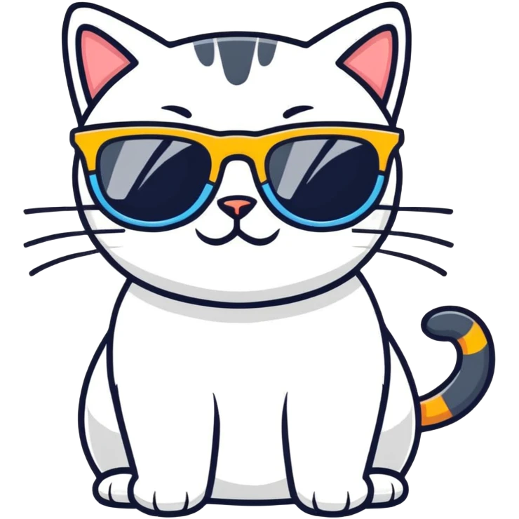 Cat with sunglasses emoji