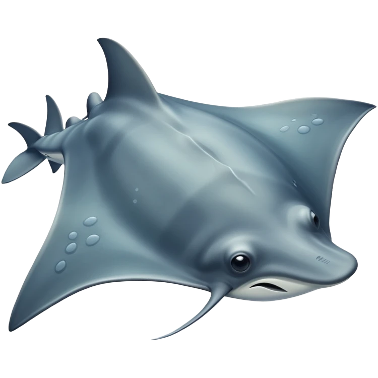 Realistic full bodied Sting ray emoji
