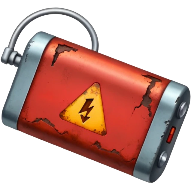 батарейка без  энергии , красная emoji