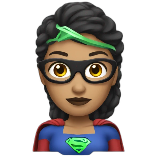 superwoman with nodejs logo emoji