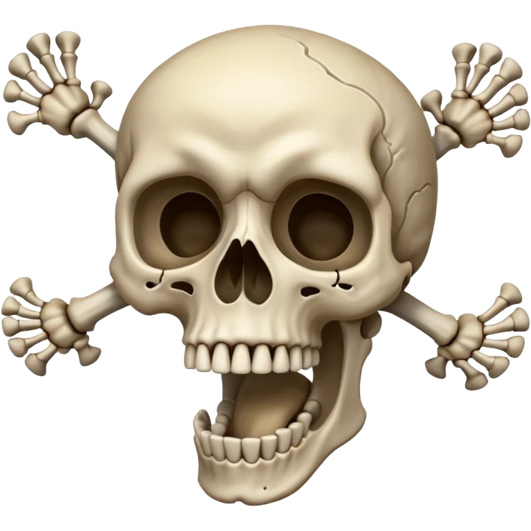 Raging skeleton emoji