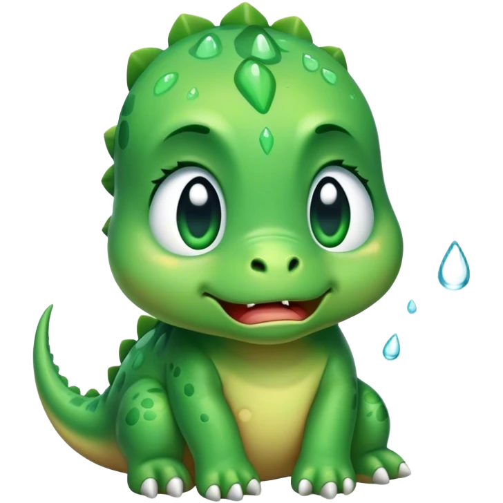 baby dinosaur crying tears sad emoji