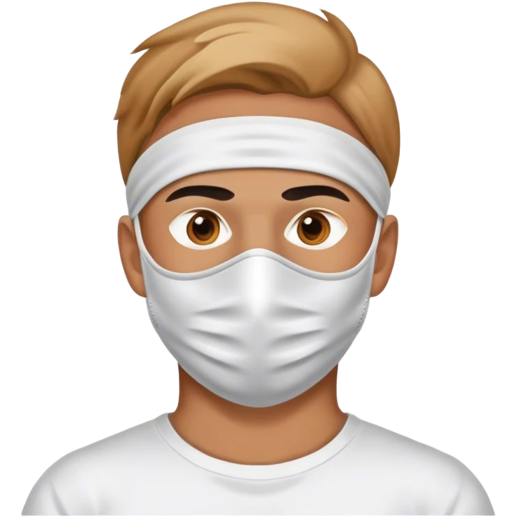 a man in a mask without a face and a white T-shirt emoji