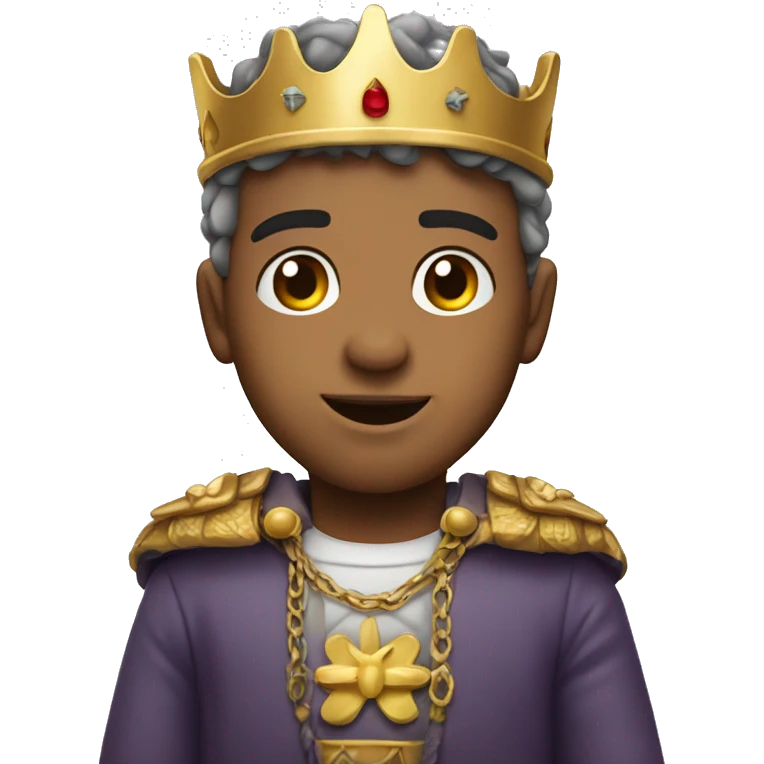 Menino com coroa emoji