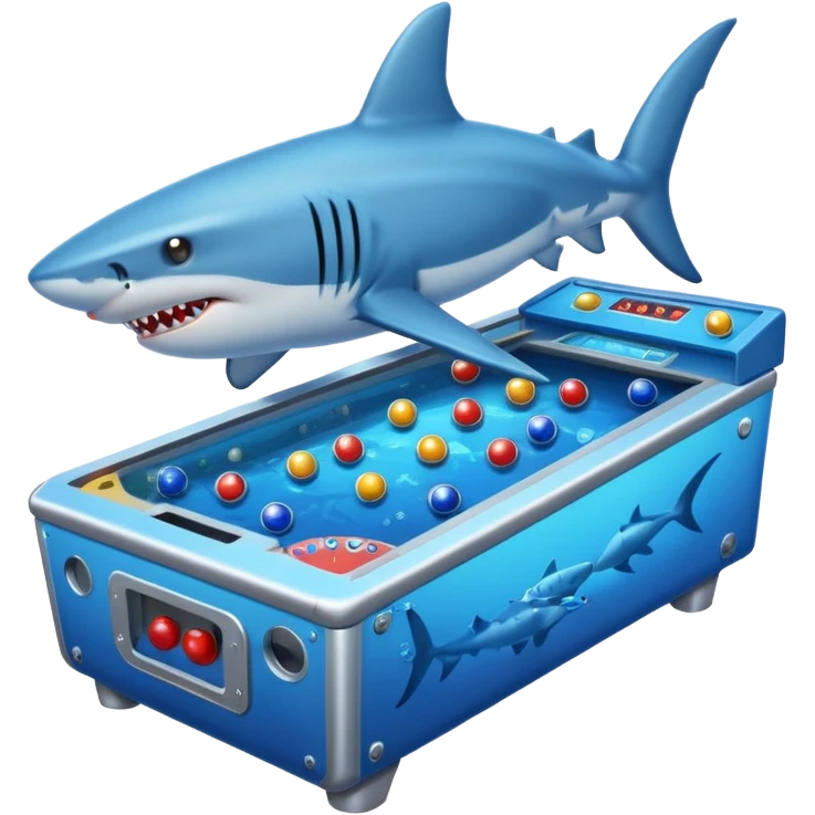 Shark playing pinball  emoji
