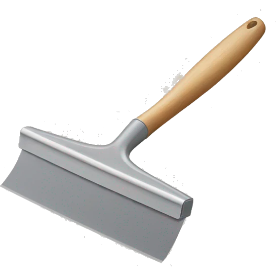squeegee with long wooden handle emoji