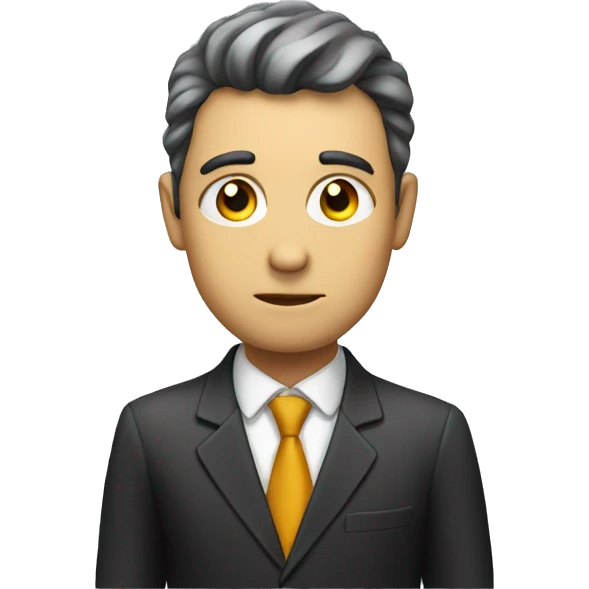 thinking face of man in a suit emoji