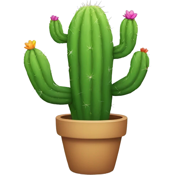 Rainbow cactus  emoji