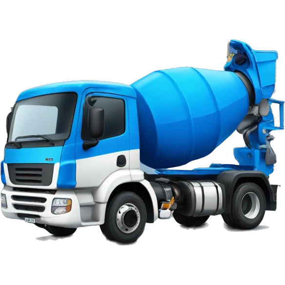Blue mixer lorry emoji