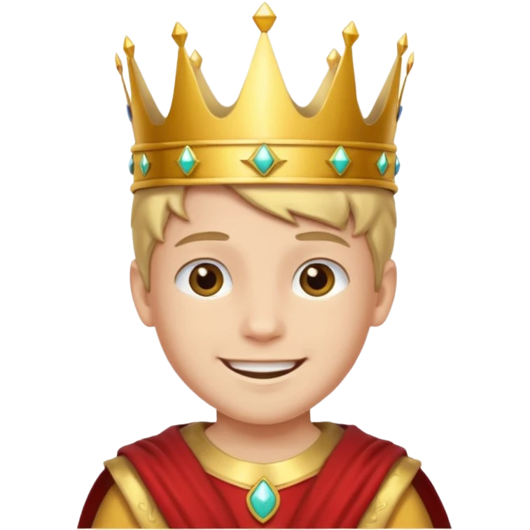 boy wearing a crown emoji