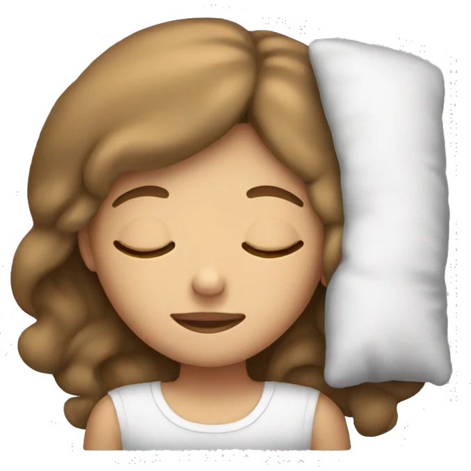 Light brown haired girl sleeping  emoji