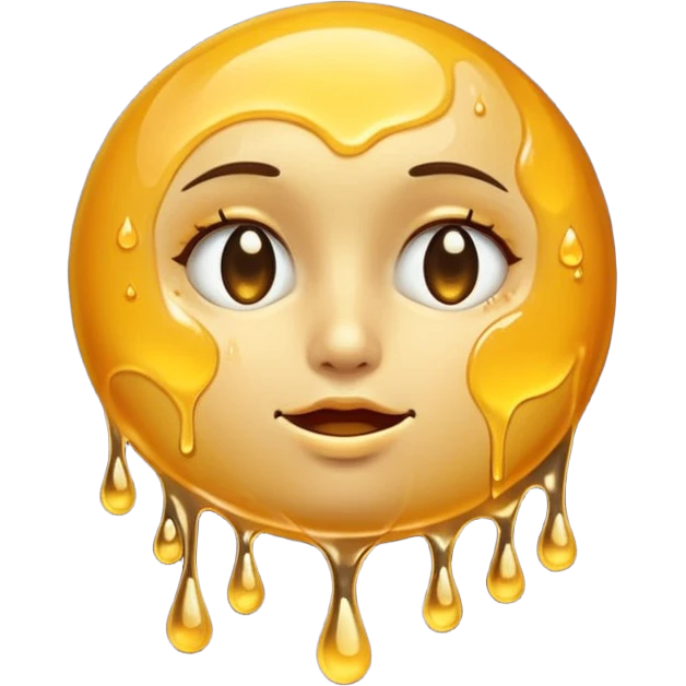moon covered in honey without a face emoji