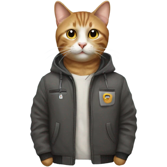 Cat wearing jacket  emoji