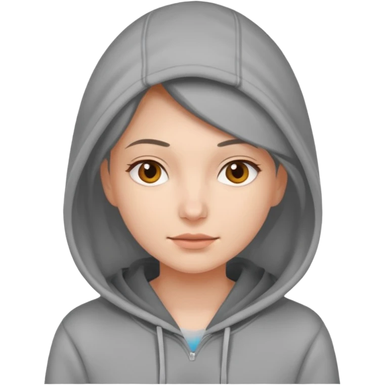 woman wear hoodie emoji