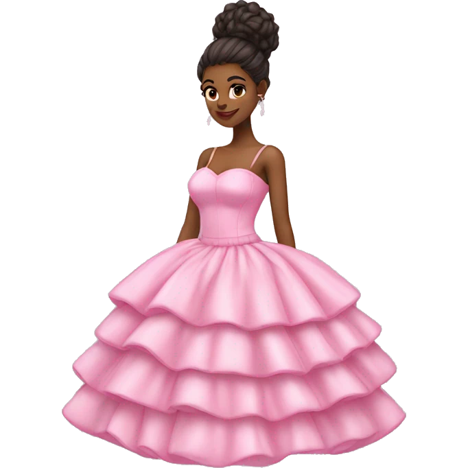 Pink coquette puffy layered dress emoji