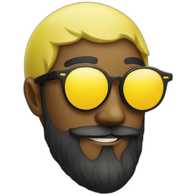 lemon sunglasses smile beard emoji