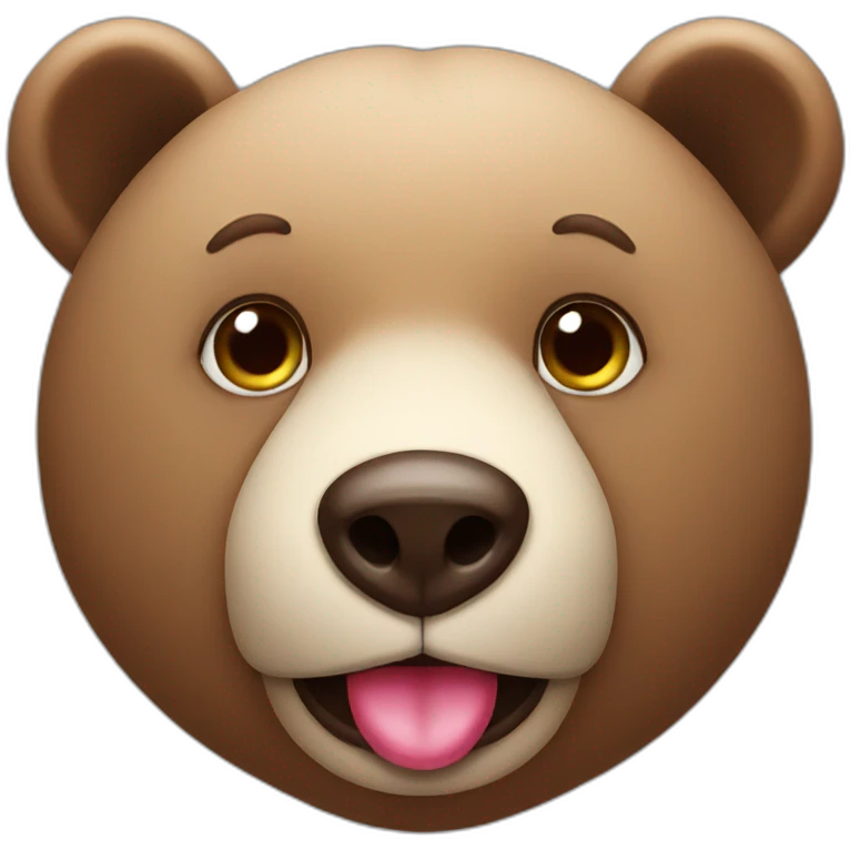 Bear with lips emoji