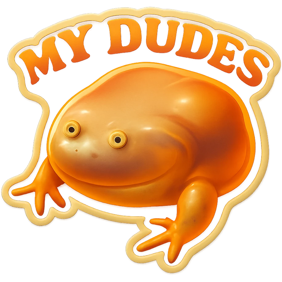 My dudes frog emoji