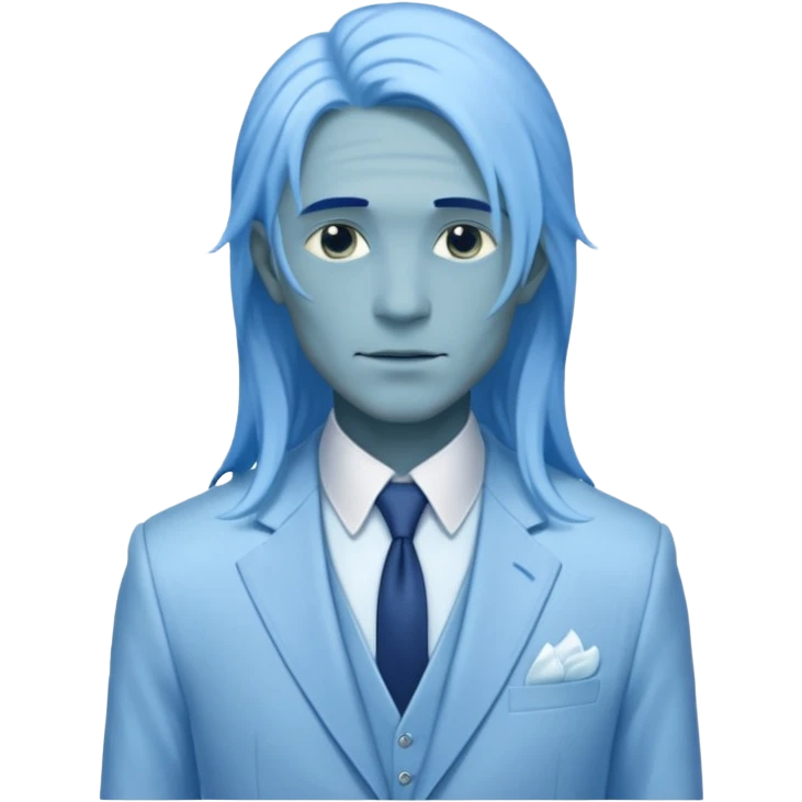 ethereal-pastel-transparent-translucent-gorgeous-spectral-dark-greyish-blue-whitish-gloomy-man-with-blue-long-hair-with-a-beautiful-creme-suit emoji