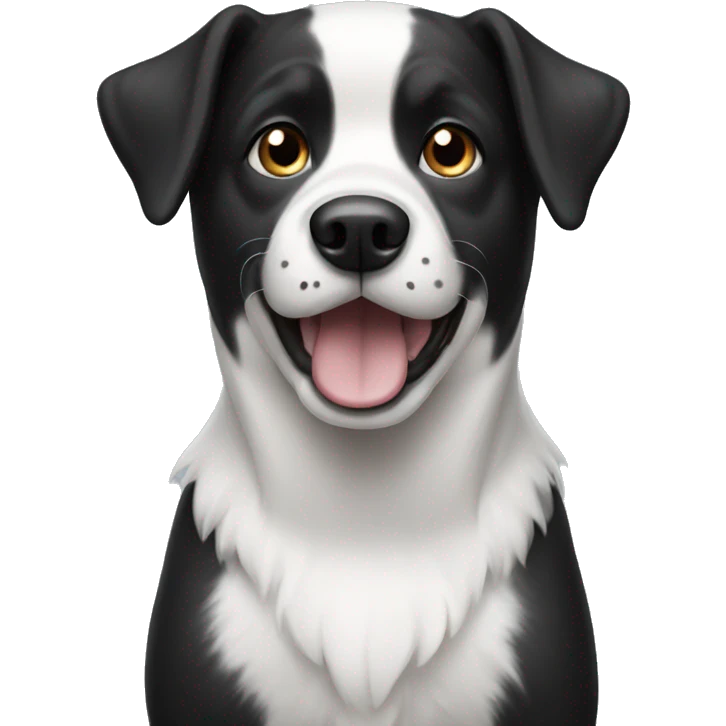 Black and white dog  emoji
