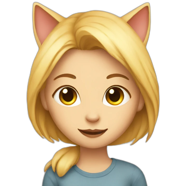 cat with woman emoji