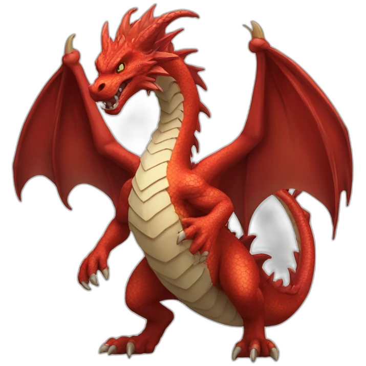 Dragón rojo gordo emoji