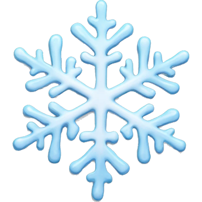 Melting snowflake emoji