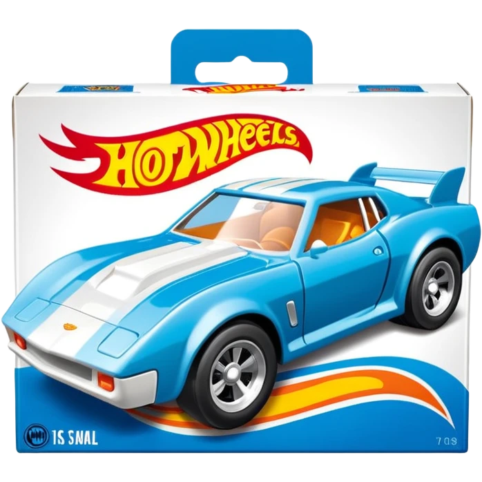 Машинка HotWheels белого цвета в классической упаковке HotWheels. emoji