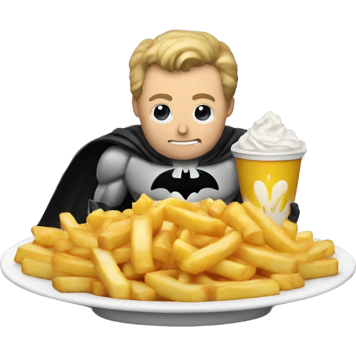 Batman avec poutine emoji