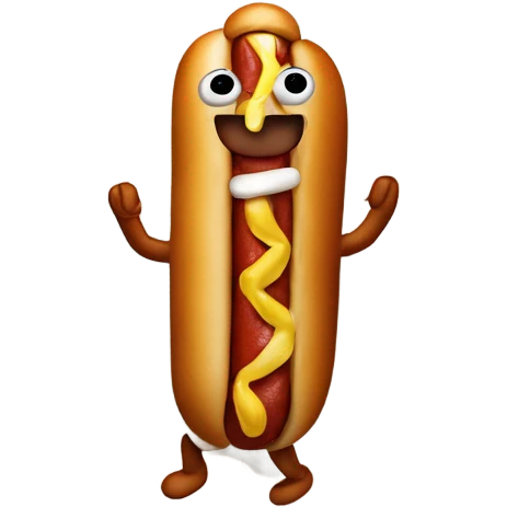 Hotdog dancing on the wall emoji
