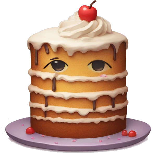 sad cake emoji
