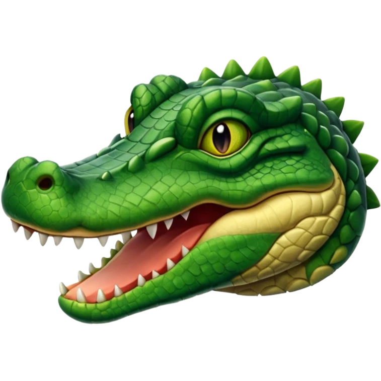 Realistic alligator head emoji