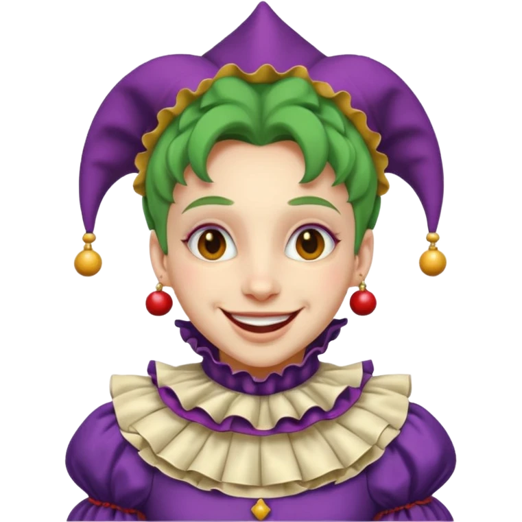 a cuffed wrangled jester emoji