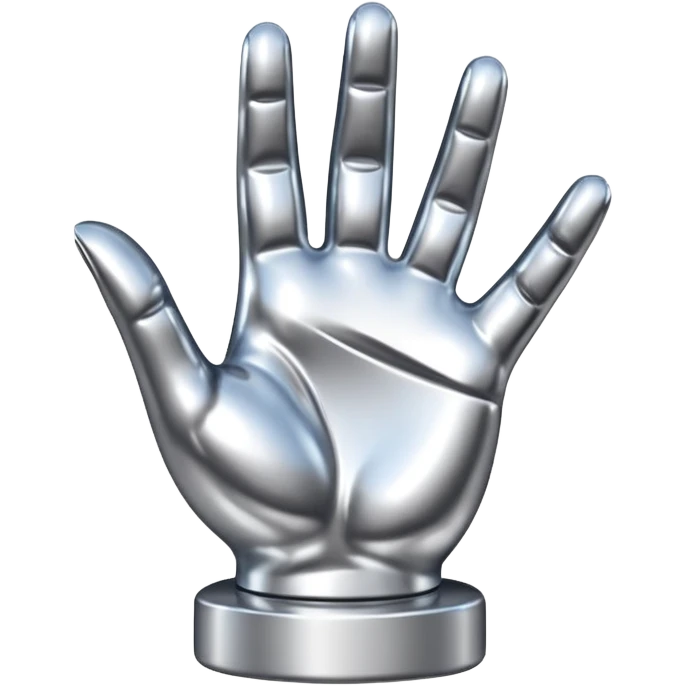 Jeff Koons style hand sculpture  emoji