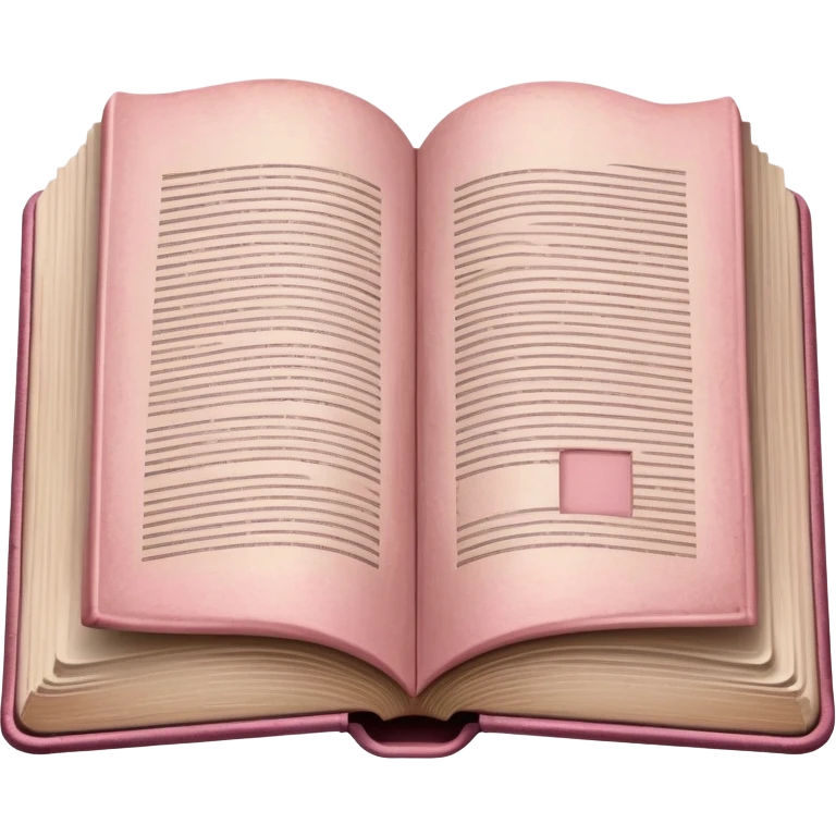 dusty pink open book emoji
