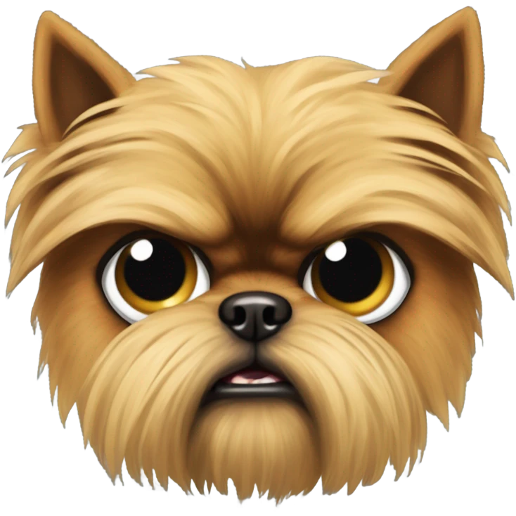 Angry Brussels Griffon mixed with Pomeranian emoji