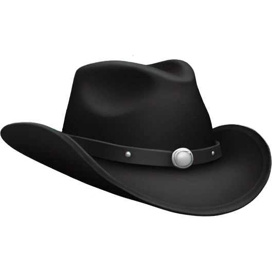 Western hat black emoji