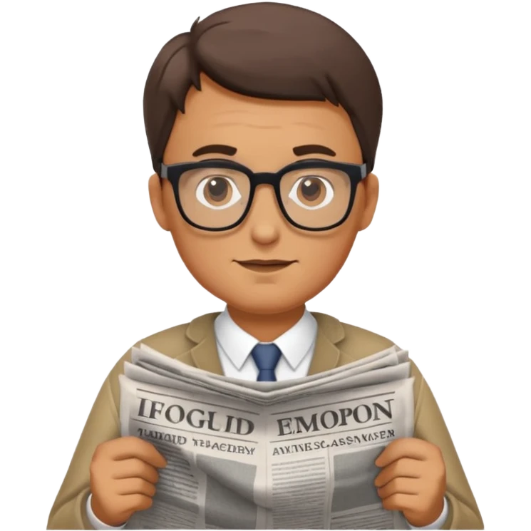 man Folding newspaper emoji