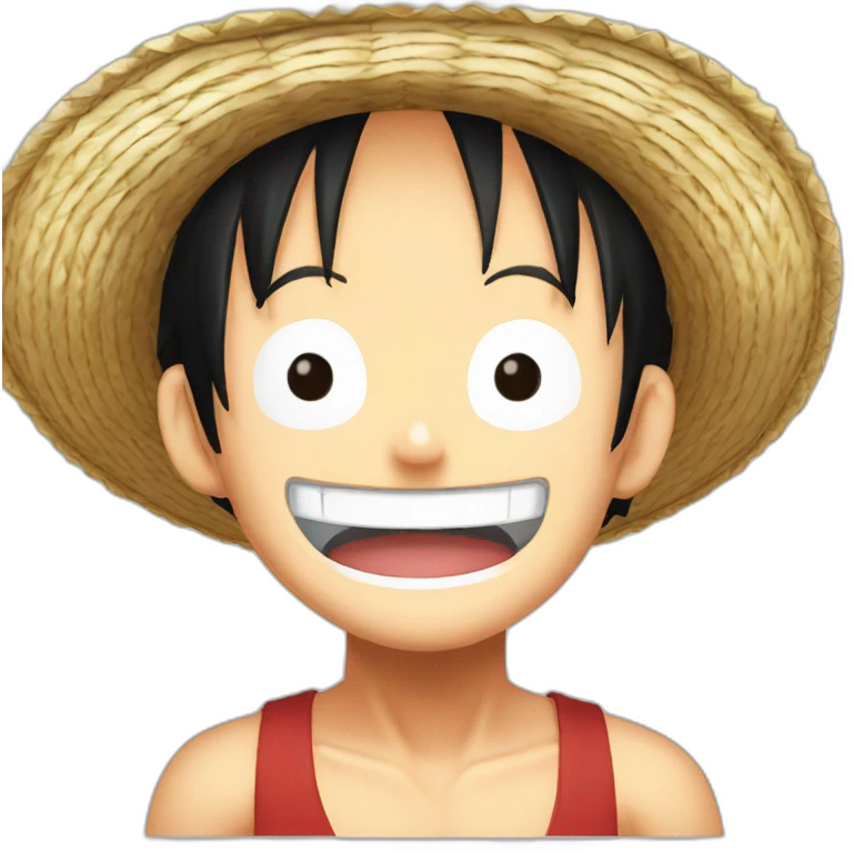 one piece straw hat Luffy emoji