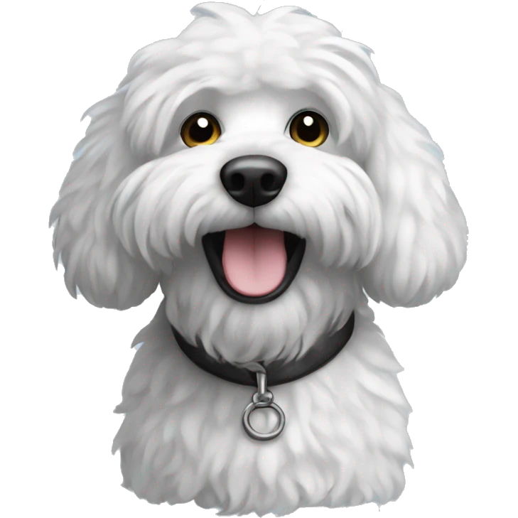 Black and white fur doodle emoji
