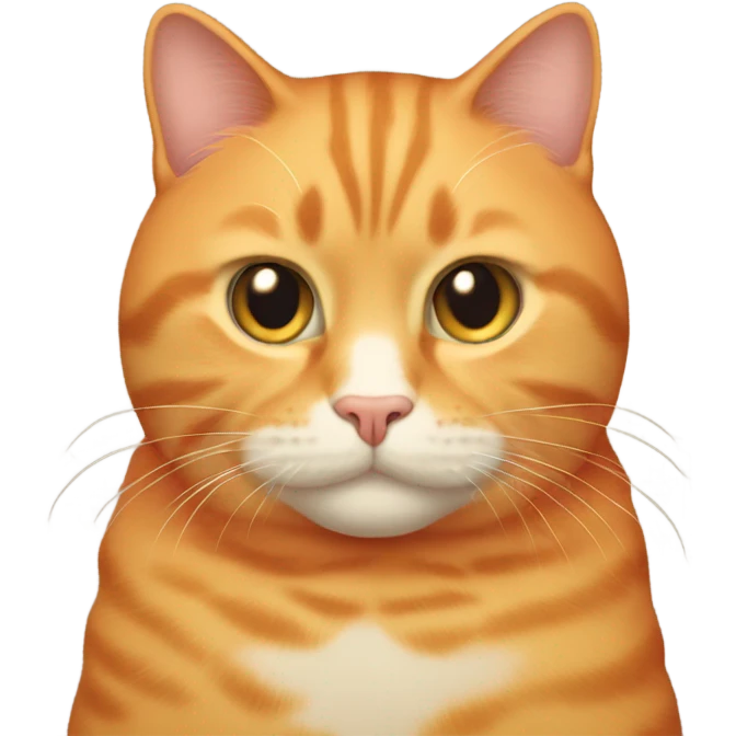 Orange cat fat emoji