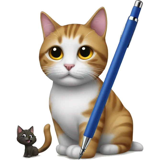  the pen with cat emoji