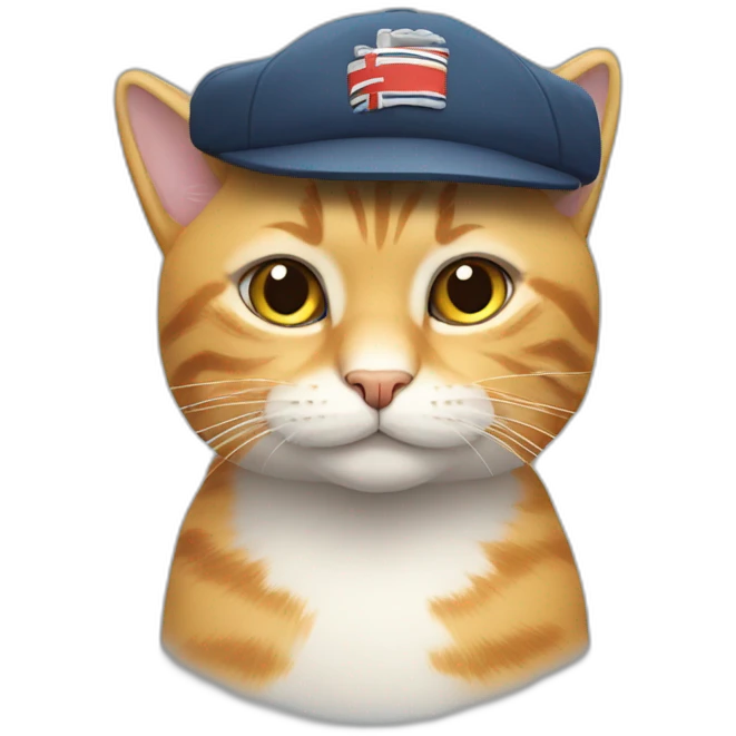 A norvegian cat with cap  emoji