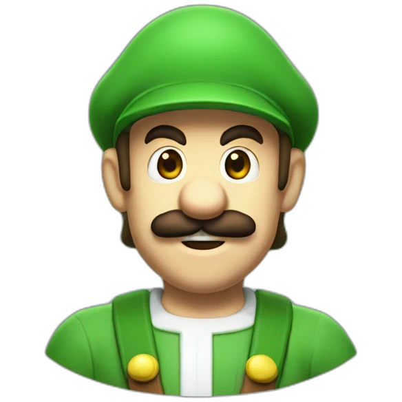 Luigi from super Mario bros emoji
