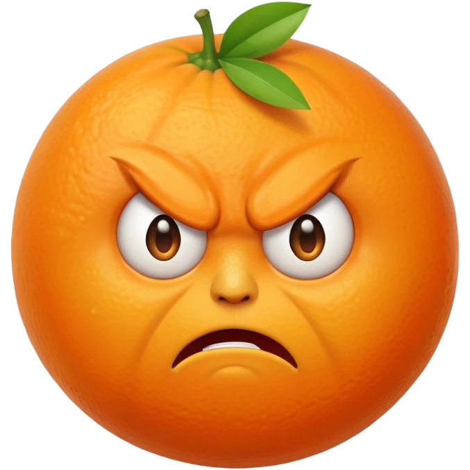 an angry orange emoji