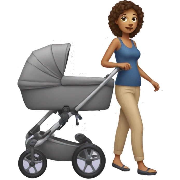 mother with stroller emoji