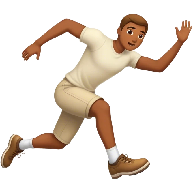A person taking a leap emoji