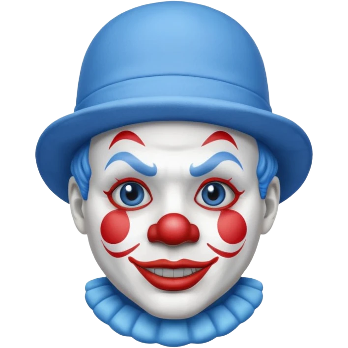 blue clown with blue cap emoji