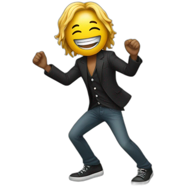 Un rockero bailando emoji
