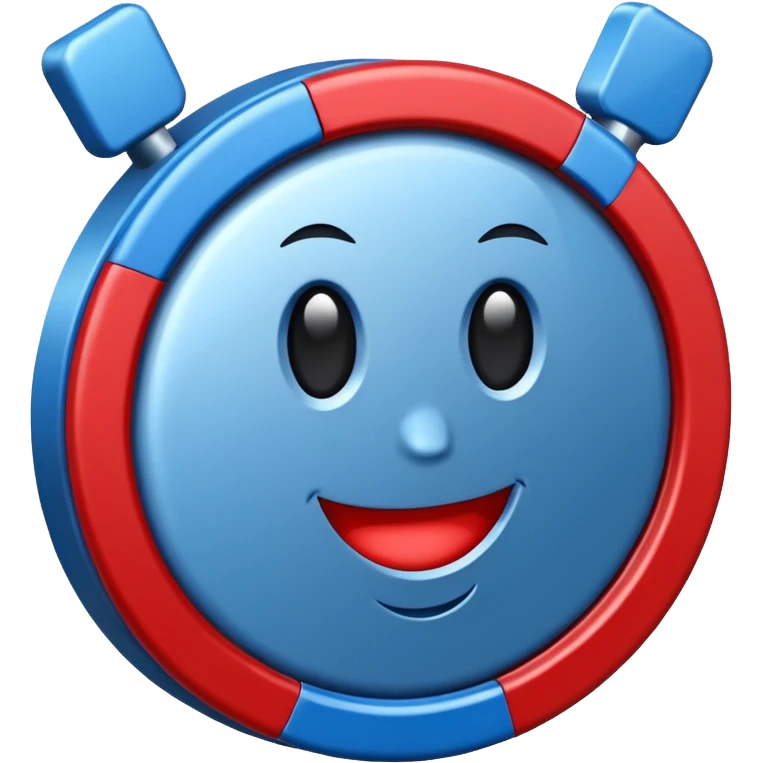  “Goal” sign blue (#00A3E0) and red (#F9423A)  emoji